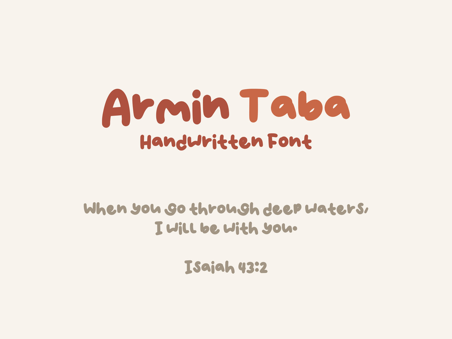Armin Taba | Font