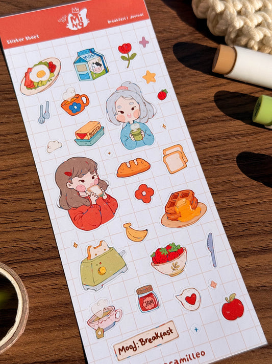 Breakfast Sticker Sheet | 1 PC