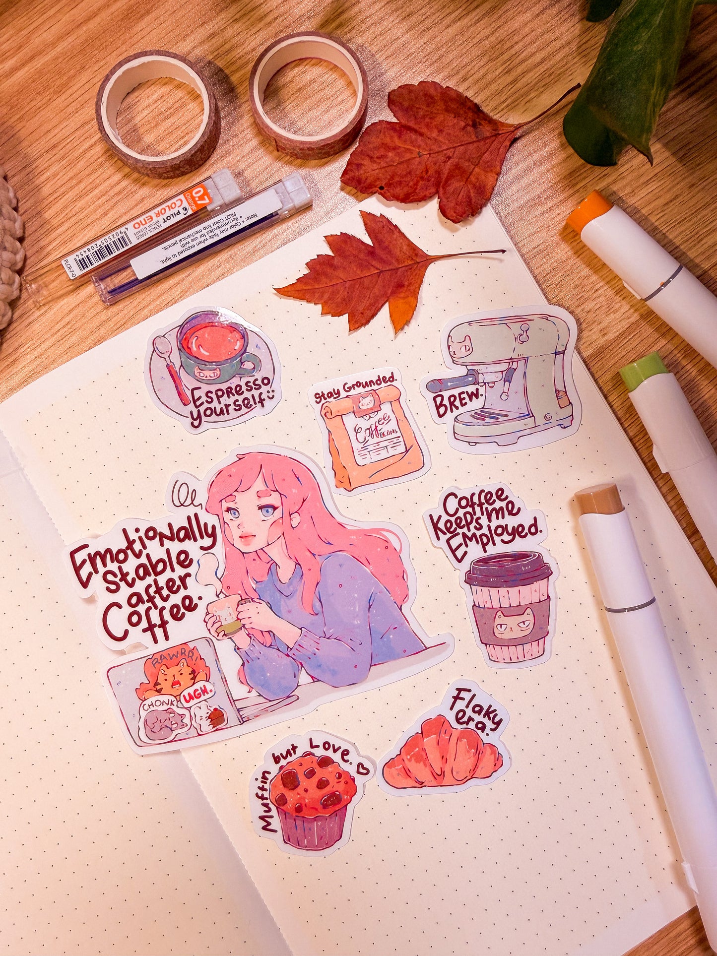 Coffee shop | sticker pack 7 PCS