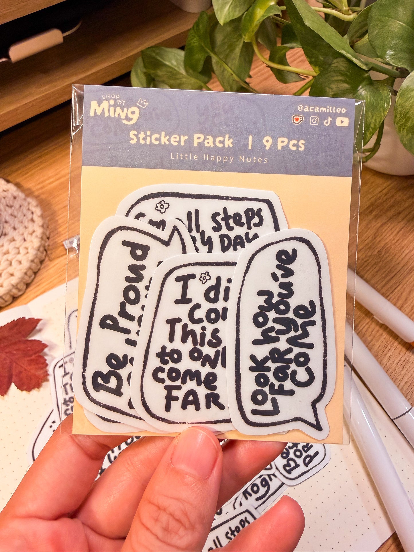 Little Happy Notes | Sticker pack 9 PCS