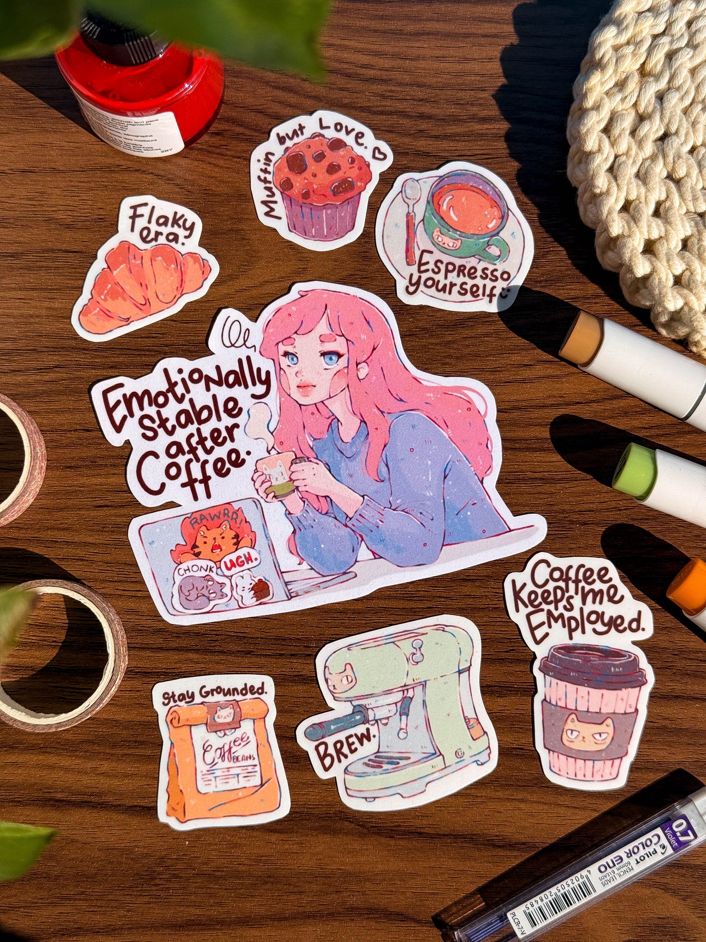 Coffee shop | sticker pack 7 PCS