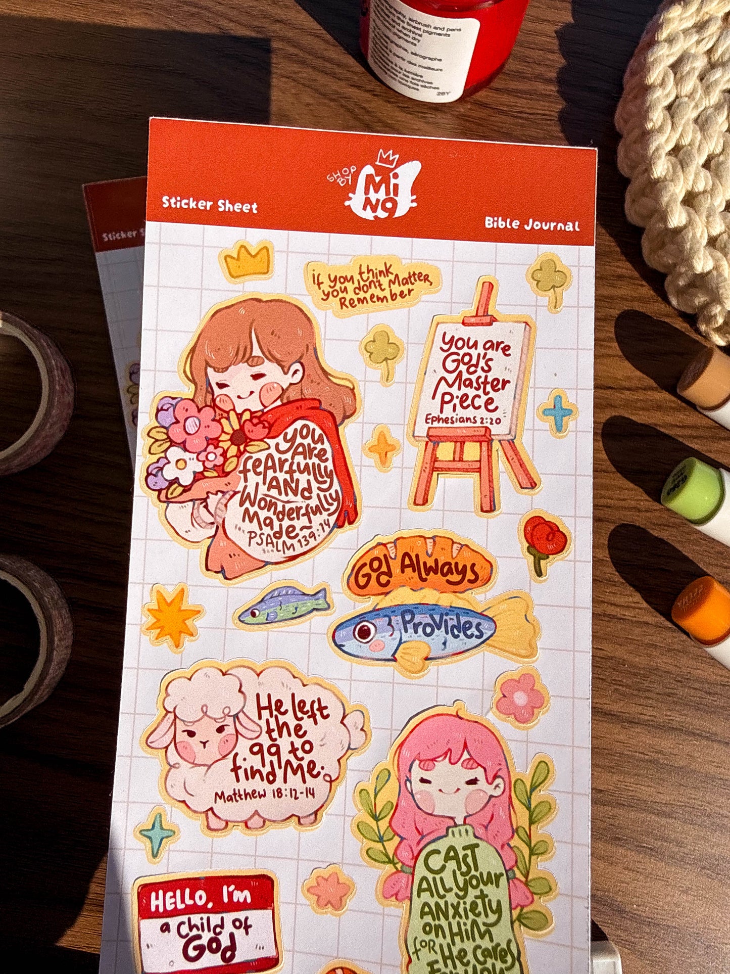 Bible Journal Sticker Sheet | 1 PC