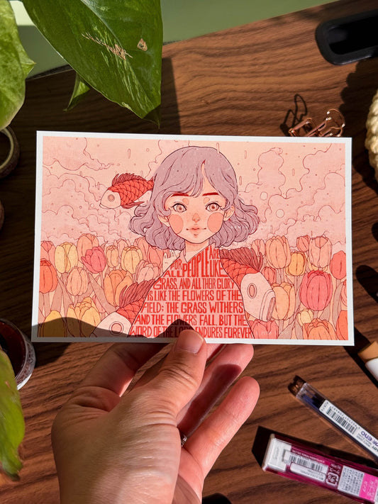 1 Peter 1:24-25 Post Card