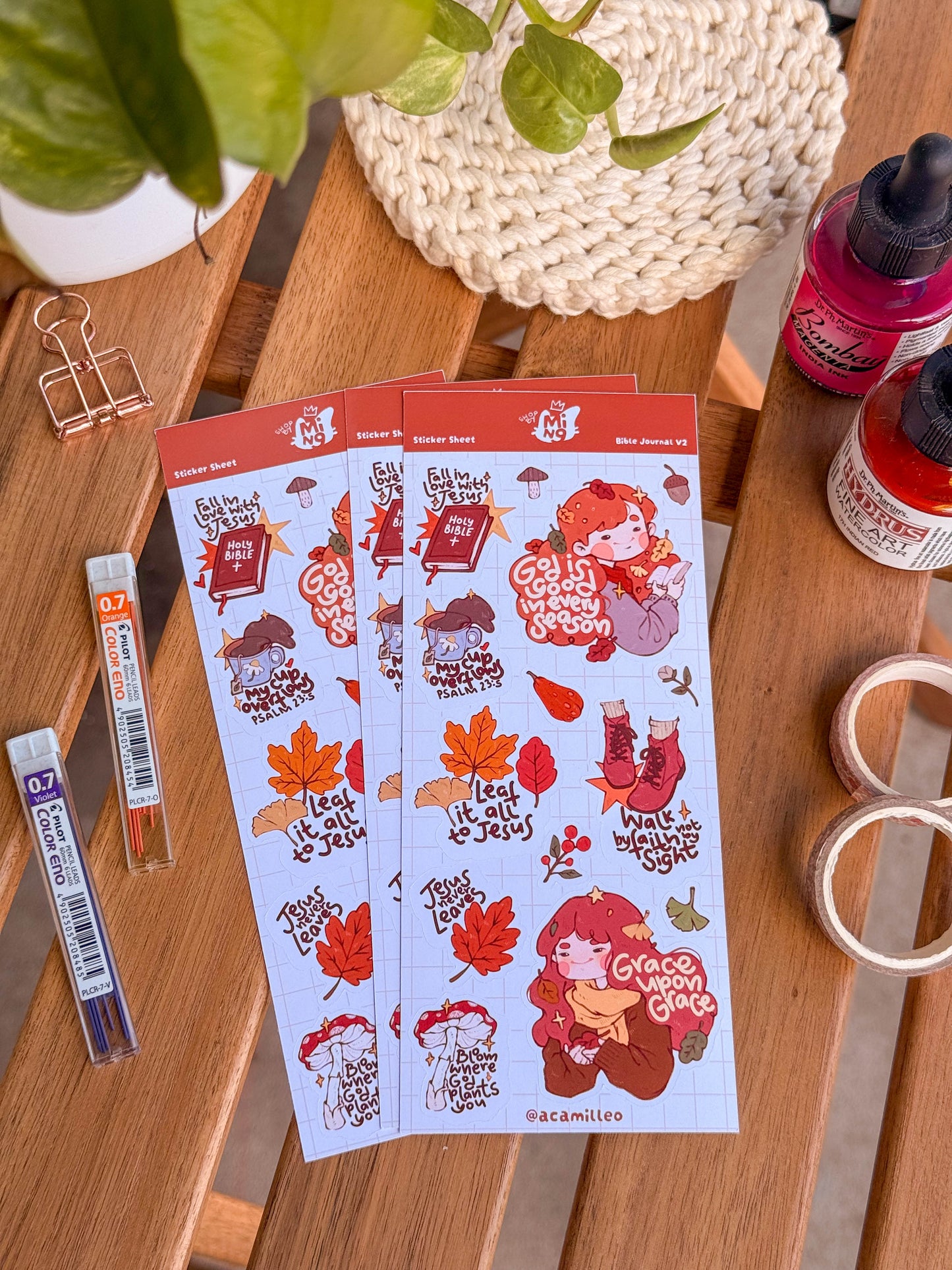 Bible Journal V2 Sticker Sheet | 1 PC