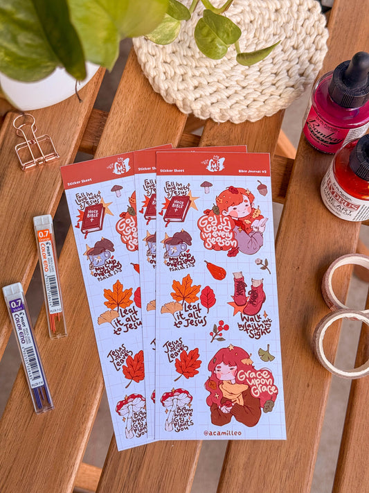 Bible Journal V2 Sticker Sheet | 1 PC