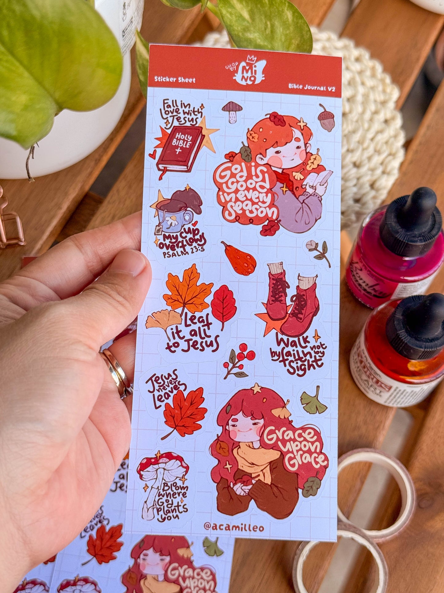 Bible Journal V2 Sticker Sheet | 1 PC